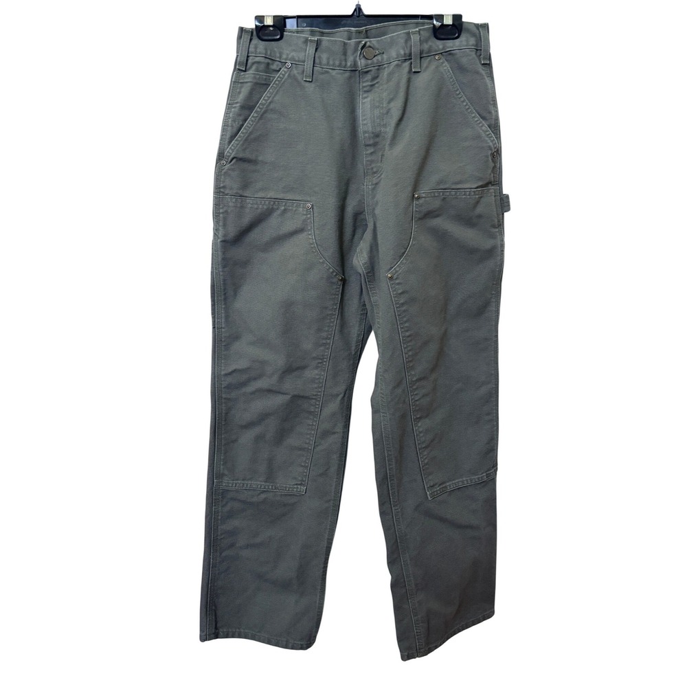 Carhartt B136-MOS Moss Green Double Knee Loose Original Fit Work Pants 32x30